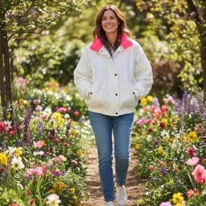 White and Pink  ski Jacket sale!❄️🎄🎿